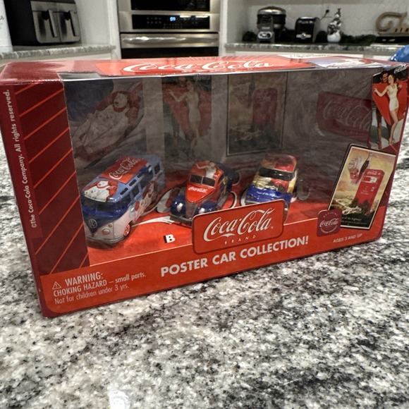 NEW Johnny Lightning 1:64 Coca Cola Set of 3 Poster Car Collection VW Ford - Picture 11 of 11